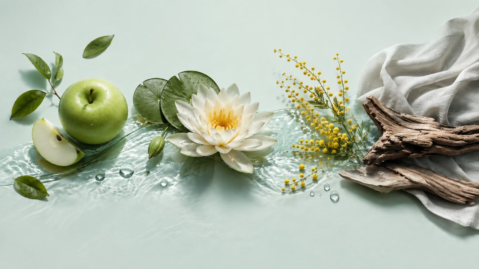 Green apple, water lotus and marine notes in the Vizzari Antidote composition